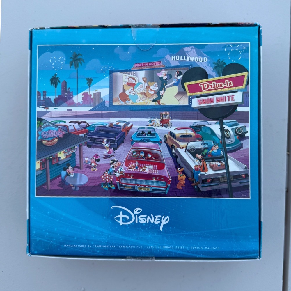 Disney Drive-In Snow White Jigsaw Puzzle 1000 Piece Ceaco Mickey Minnie Sealed - Picture 4 of 9
